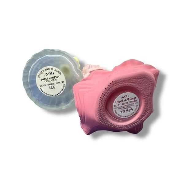 LOT of 6 Vintage 70s Avon Pretty Girl Pink & Little Girl Blue Cotillion EMPTY - Picture 7 of 8